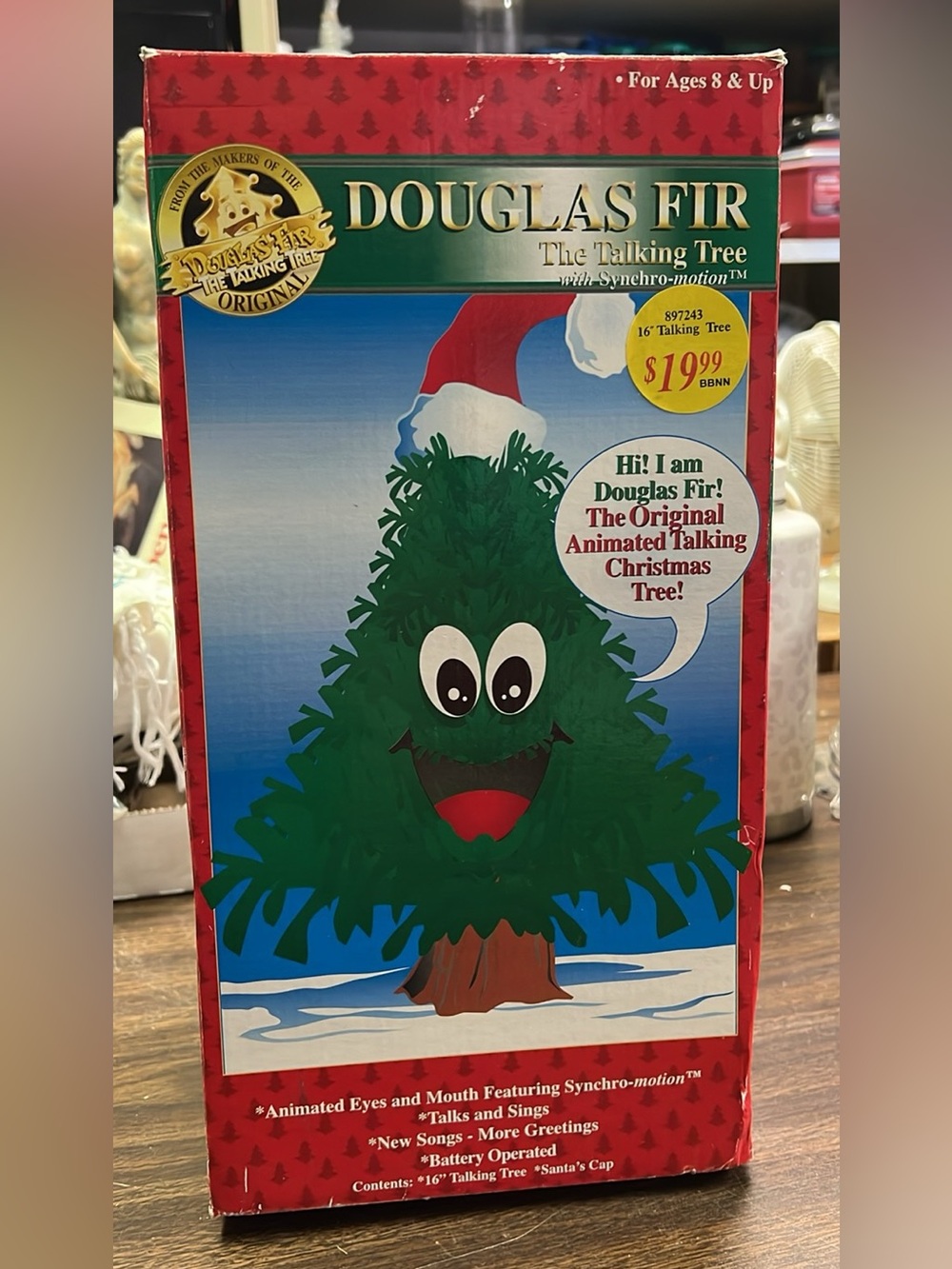 Vintage Douglas Fir The Talking Tree - Green Holiday Decoration